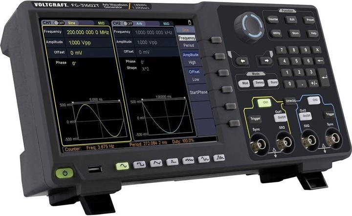 Image du produit Voltcraft Générateur de signaux arbitraires 160 MHz à deux canaux avec commande par écran tactile