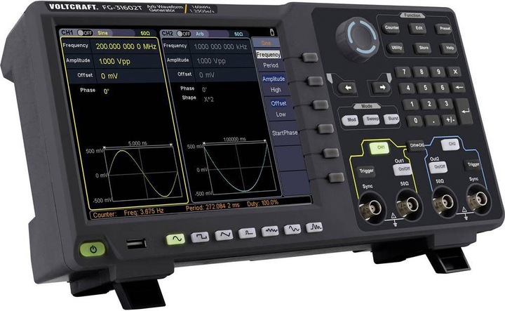 Image du produit Voltcraft Générateur de signaux arbitraires 160 MHz à deux canaux avec commande par écran tactile