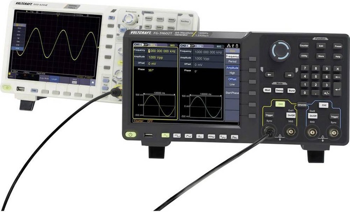 Image du produit Voltcraft Générateur de signaux arbitraires 160 MHz à deux canaux avec commande par écran tactile