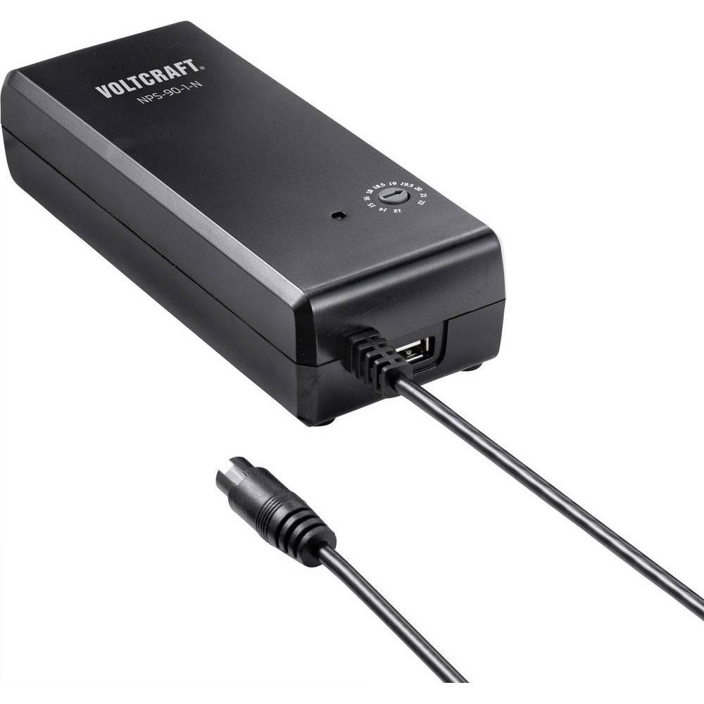 Thumbnail - Voltcraft Notebook-Netzteil NPS-90-1-N (90 W), Notebook Netzteil, Schwarz