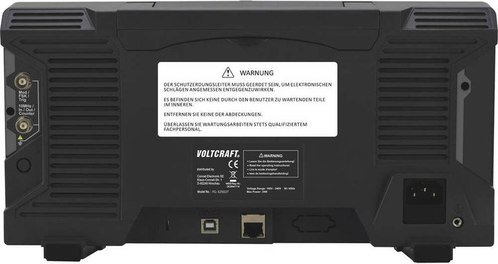 Actual product image Voltcraft 250 MHz Zweikanal-Arbiträr-Signalgenerator mit Touchscreen-Bedienung
