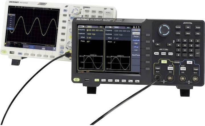 Image du produit Voltcraft Générateur de signaux arbitraires 250 MHz à deux canaux avec commande par écran tactile