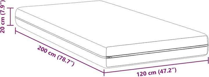 Actual product image vidaXL Mattress comfort (Spring core, 120 x 200 cm)