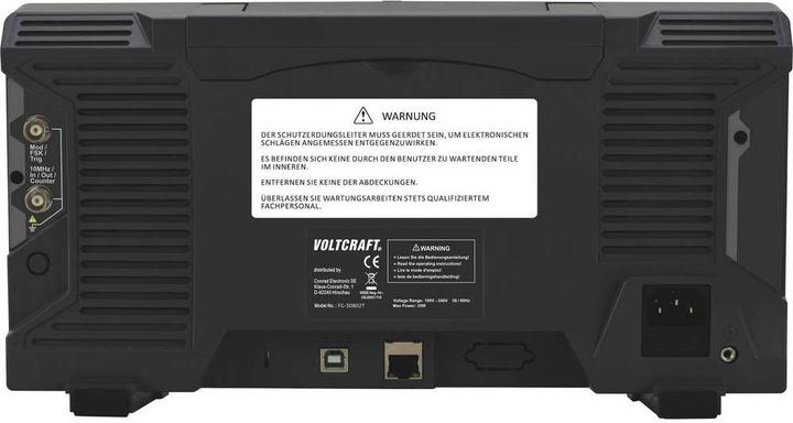 Actual product image Voltcraft 80 MHz dual channel arbitrary signal generator with touch screen operation