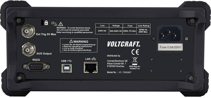 Produktbild Voltcraft Tisch-Multimeter VC 7060BT (CAT I 1000V, CAT II 600V)