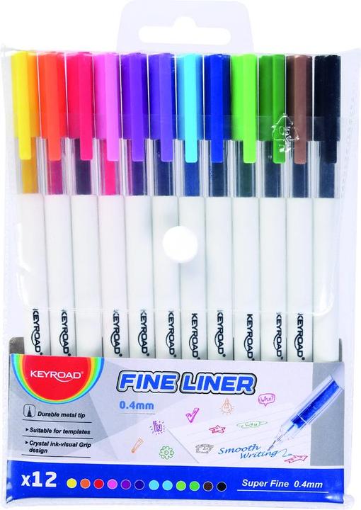 Immagine prodotto Keyroad Fineliner, 0,4 mm, 12 pezzi, etichetta (12 x)