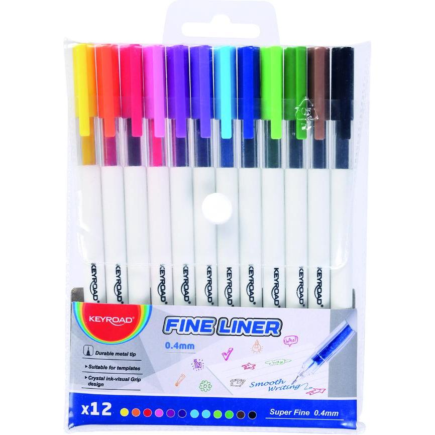 Keyroad, Schreibstifte, Fineliner, 0,4 mm, 12 stk., anhänger