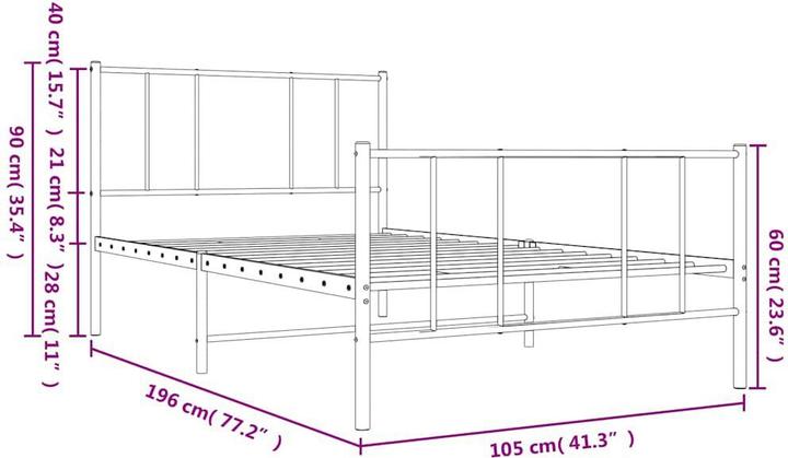 Image du produit vidaXL Bettgestell (100 x 190 cm)