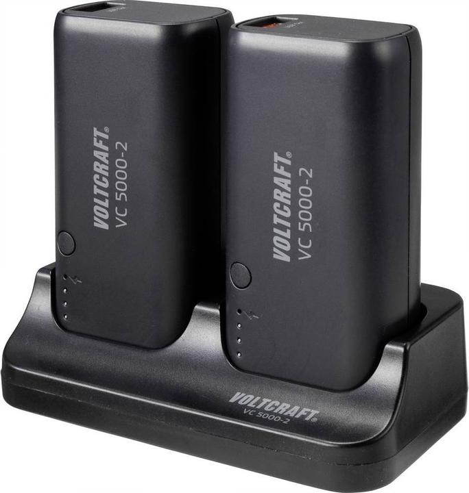 Voltcraft Charging station with 2 Powerbanks 5000 mAh (5000 mAh, 18.50 Wh)