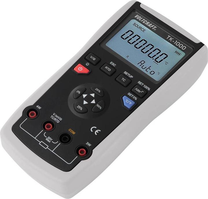 Immagine prodotto Voltcraft TK-1000 Calibratore di temperatura, tensione 1x batteria a blocco da 9V (inclusa) (Termometro)
