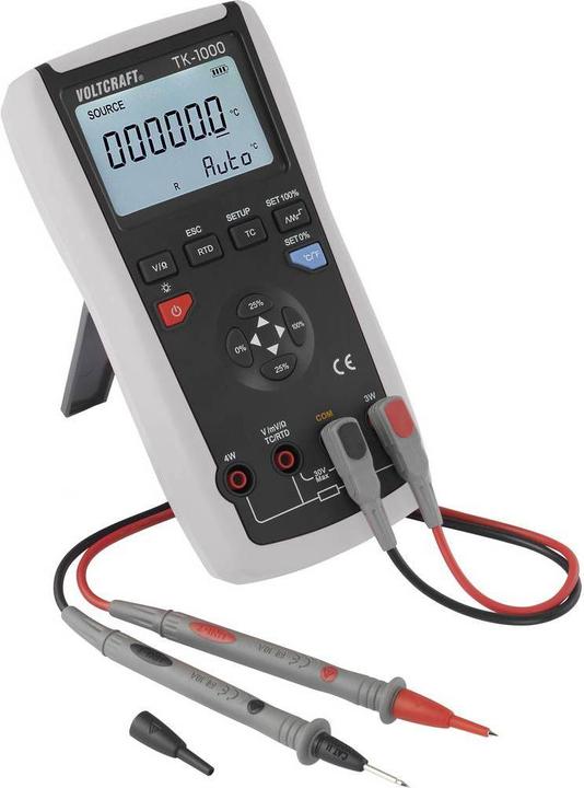 Immagine prodotto Voltcraft TK-1000 Calibratore di temperatura, tensione 1x batteria a blocco da 9V (inclusa) (Termometro)