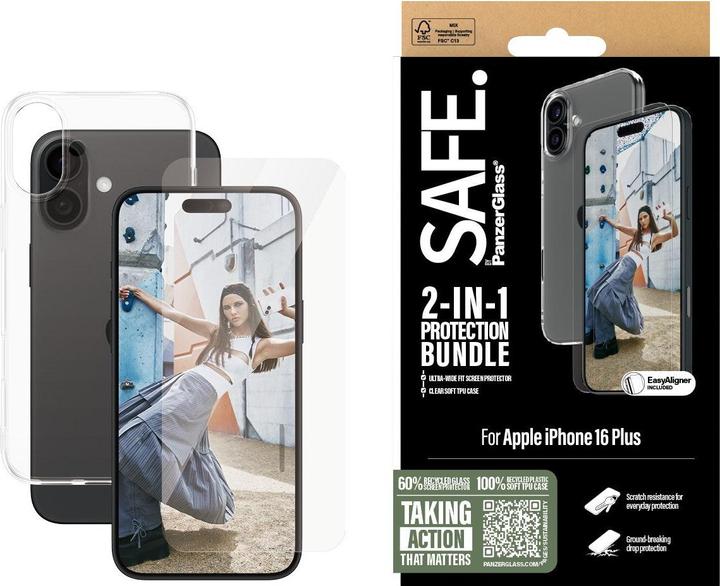 Productafbeelding Safe Schermbeschermer (1 Stuk, Apple iPhone 16 Plus)