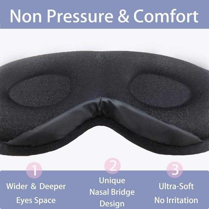 Actual product image Swissdetector 3D sleep mask - pressure-free - ultra-soft - adjustable (Sleeping mask)