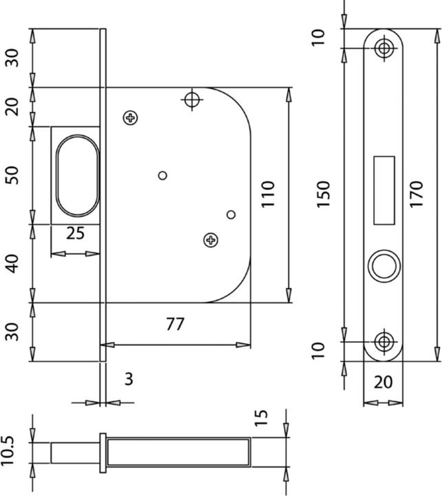 Produktbild MSL Einsteck-Springgriffe für Schiebetüren 1602