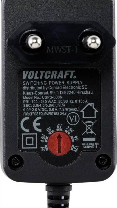 Produktbild Voltcraft Usps-600N Stecker-Netzteil