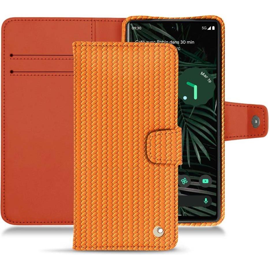 Thumbnail - Noreve Lederschutzhülle Wallet (Google Pixel 6 Pro), Smartphone Hülle, Orange