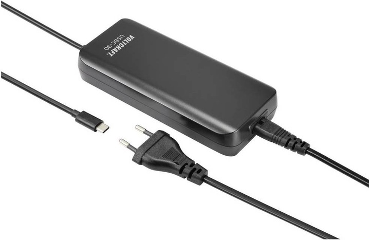 Image du produit Voltcraft USBC-90 Adaptateur secteur pour ordinateur portable 90 W 5 V/DC 9 12 15 20 V/DC (90 W)