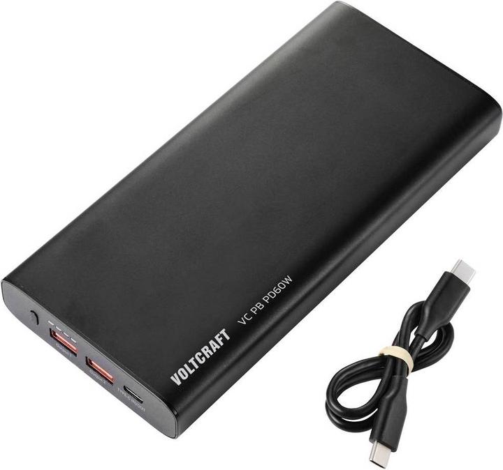 Produktbild Voltcraft PD60W Powerbank für Laptops & Mobiltelefone (26800 mAh, 99.16 Wh)
