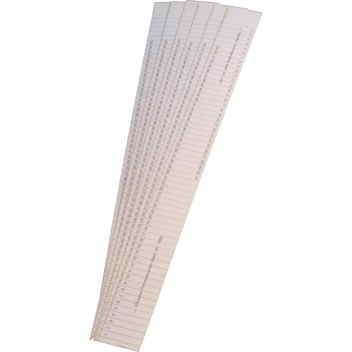 Ultradex, Zubehör Präsentieren, Zahlenreihe 1-31 5mm Strichabstand BxH 155x32mm VE=6 Streifen