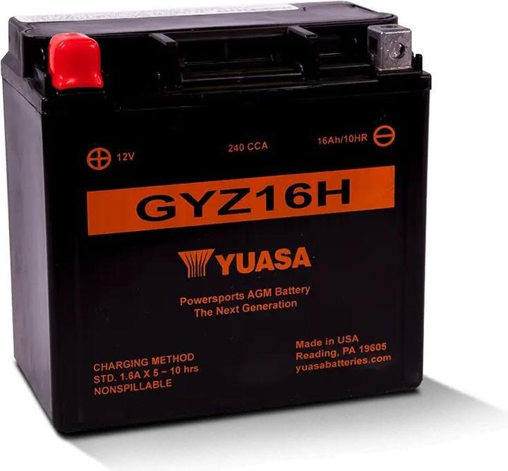 Image du produit Yuasa GYZ16H Batterie moto AGM 16Ah 12V YTX14-BS (DIN 51214) (12 V, 16 Ah)