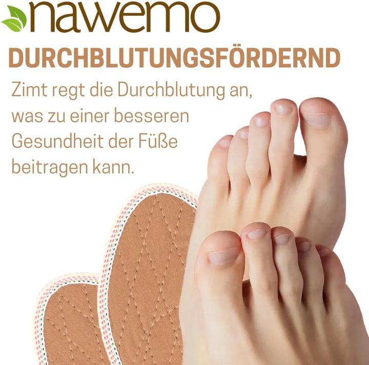 Nawemo Zimtsohlen geruchsbindende Zimteinlegesohlen gegen Schweissfüsse 40 EU