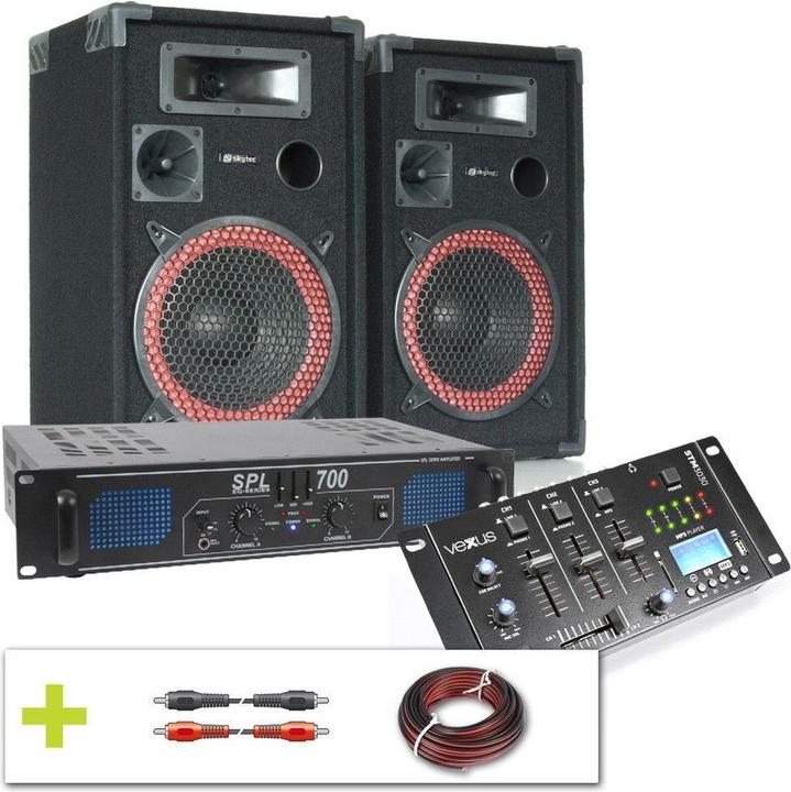 Image du produit Complete Vervollständigen Sie den 700W -DJ -Set MET Bluetooth