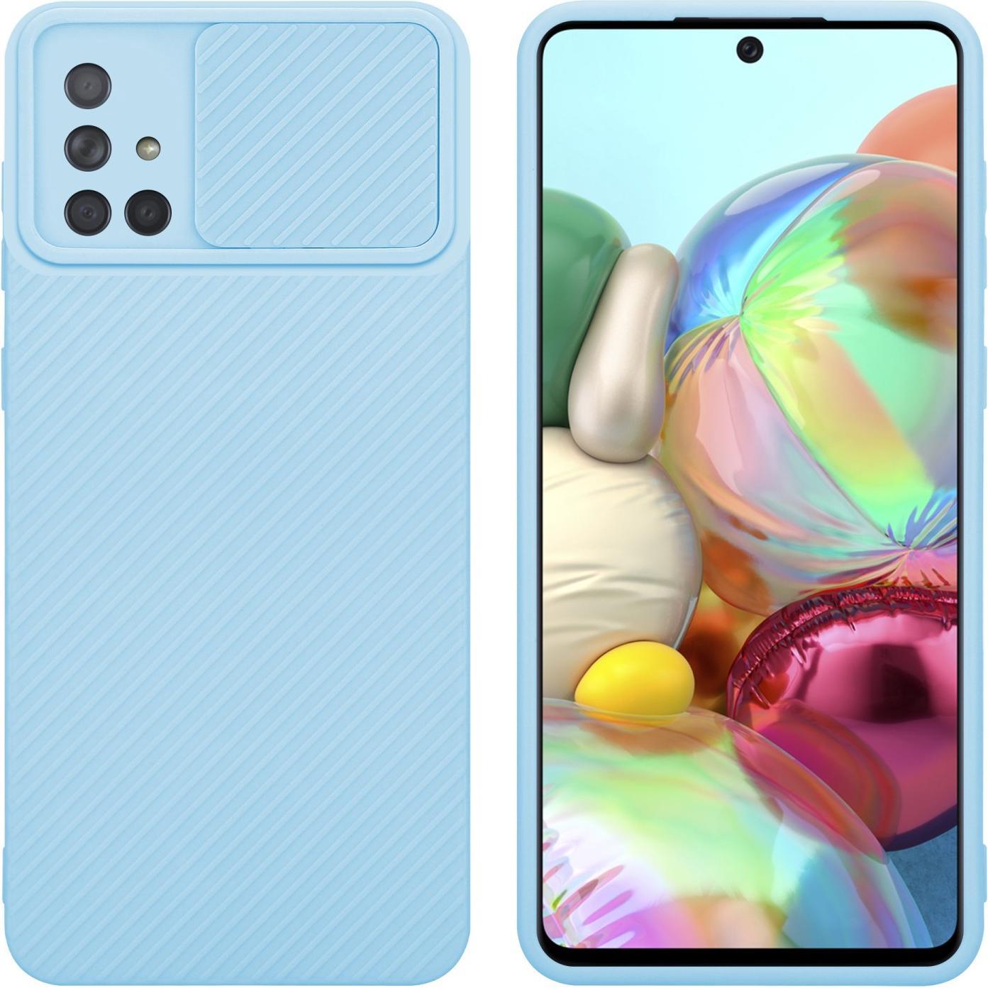 Cadorabo Hülle für Samsung Galaxy A71 4G im TPU mit Kameraschutz LM009 Style (Samsung Galaxy A71), Smartphone Hülle, Bla...