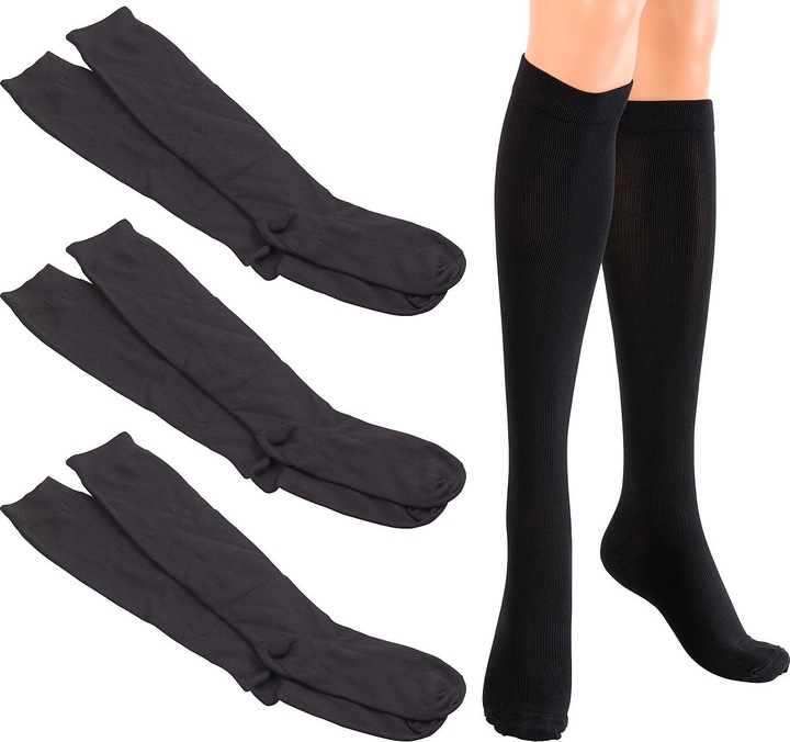 Produktbild Pearl 3 Paar Reise-Kniestrümpfe mit Stützfunktion (39 - 43)