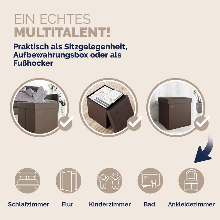 Produktbild Casaria Sitzhocker mit Stauraum