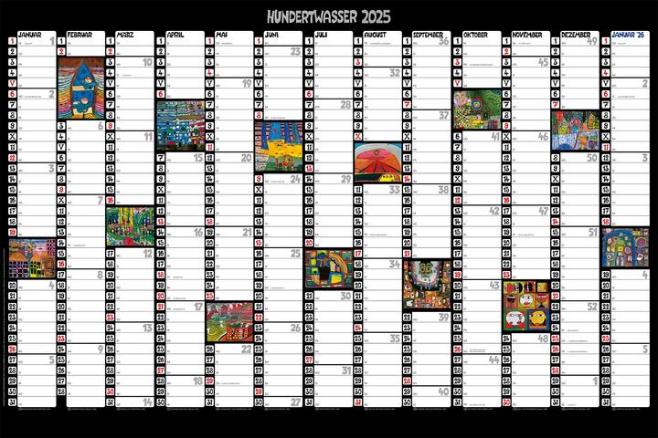 Actual product image Hundertwasser year planner Art 2025