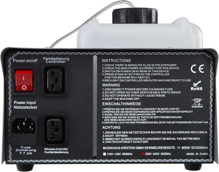 Image du produit Showlite Nebelmaschine SN-1200 mit Fernbedienung