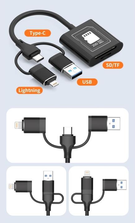 Actual product image PowerGuard 3-in-1 DualStore SD V30 Mobile Kartenleser USB-C USB-A Lightning (Lightning, USB 3.1, USB-C)