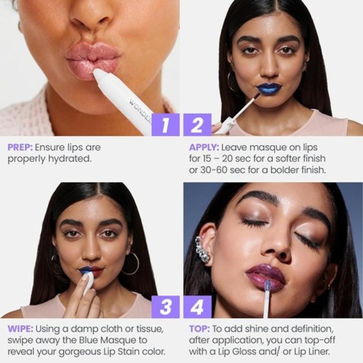 Actual product image Wonderskin Wonder Blading Lip Stain Masque Crush (Coral, Crush)
