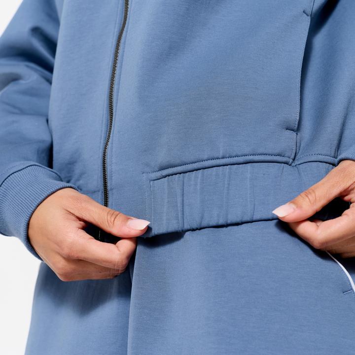 Immagine prodotto Domyos Bomberjacke mit Reissverschluss Damen blau mit weiss (S)