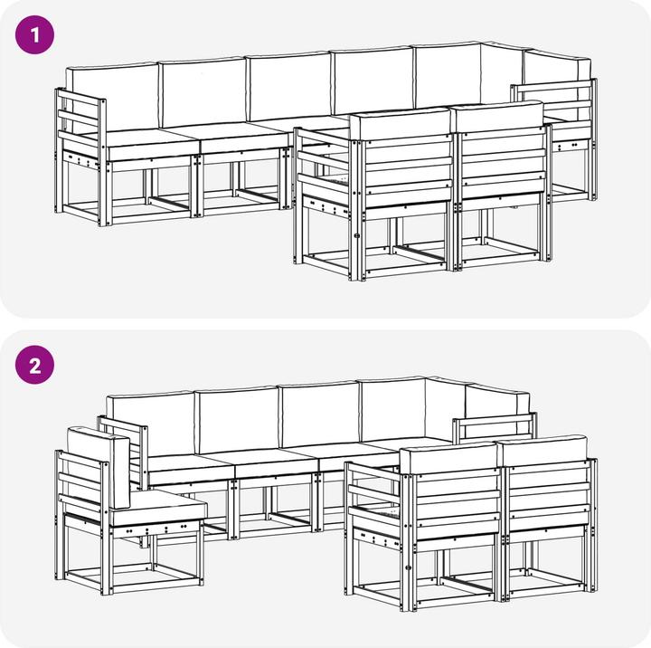 Produktbild vidaXL Outdoor-Sofa
