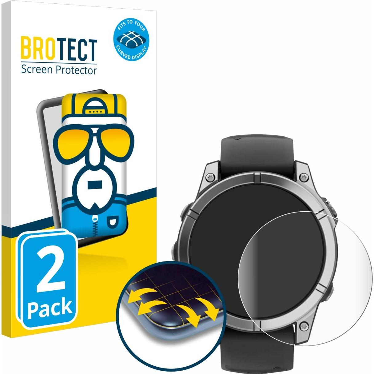 BROTECT Fullscreen Schutzfolie Displayschutz Folie Klar Transparent, Smartwatch Schutzfolie, Transparent