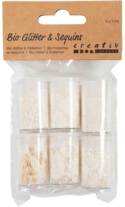 Produktbild Creativ Company Glitzerset Weiss, 6 x 5 g