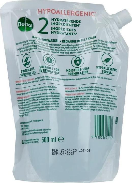 Actual product image Dettol Sensitive Refill Hand Wash - (Liquid soap, refill, 500 ml)