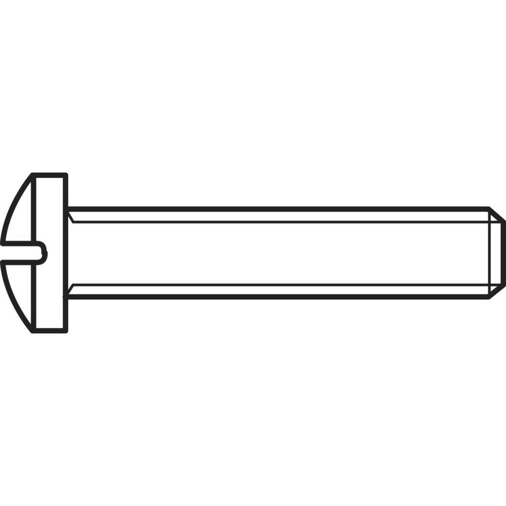Toolcraft, Schrauben, Linsenschrauben (100 Schrauben pro Stück)