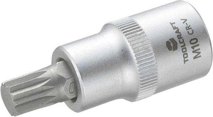 Produktbild Toolcraft Steckschlüssel-Einsatz 12.5 mm (1/2”) mit Vielzahn-Bit M10 (10 mm)