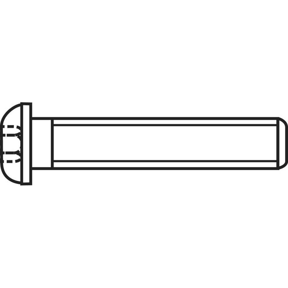 Toolcraft, Schrauben, Linsenschrauben (100 Schrauben pro Stück)