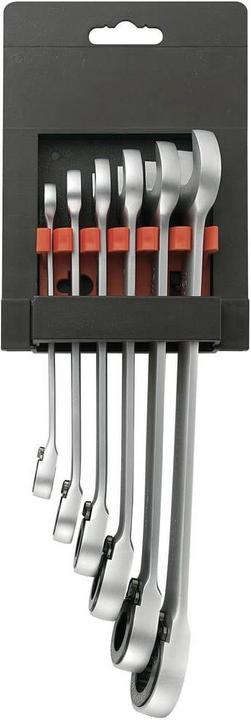 Toolcraft Gabel-/Ratschenschlüssel-Satz umschaltbar 6tlg (8 mm, 10 mm, 13 mm, 15 mm, 17 mm, 19 mm)