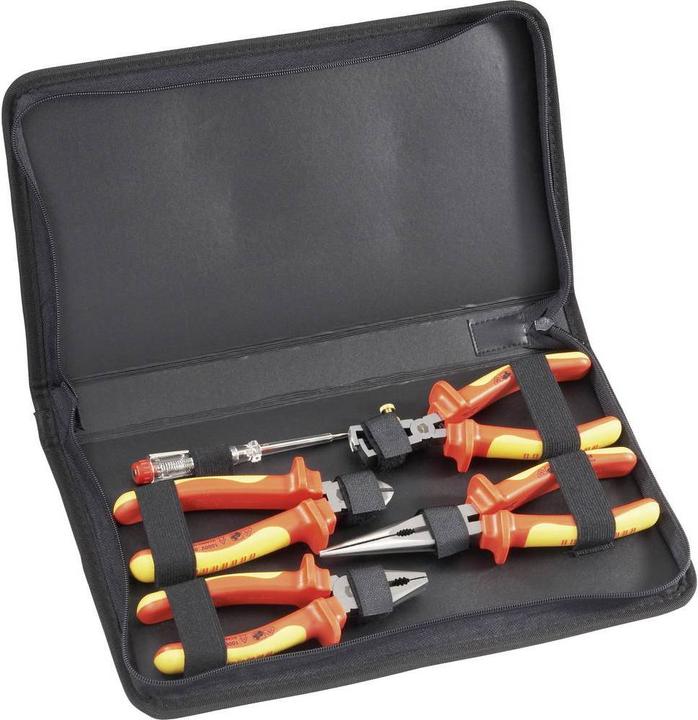 Immagine prodotto Toolcraft Set di pinze VDE con tester di fase 5 pezzi.