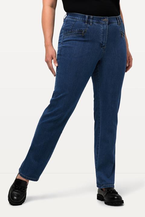 Immagine prodotto Ulla Popken Jeans modello Mony con taglio della gamba conico e tasche con zip (56)