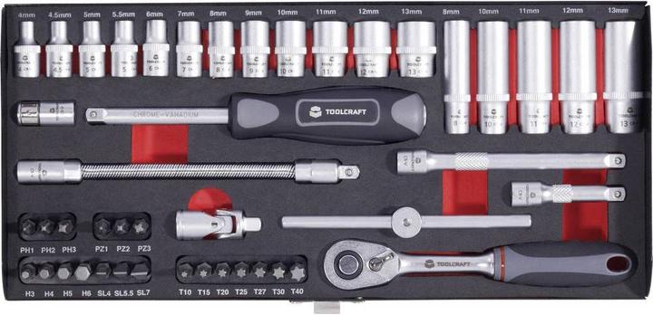 Actual product image Toolcraft Socket wrench set metric 1/ (1/4")