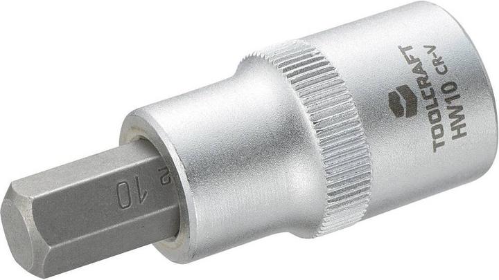 Produktbild Toolcraft Steckschlüssel-Einsatz 12.5 mm (1/2”) mit Sechskant-Bit (10 mm)