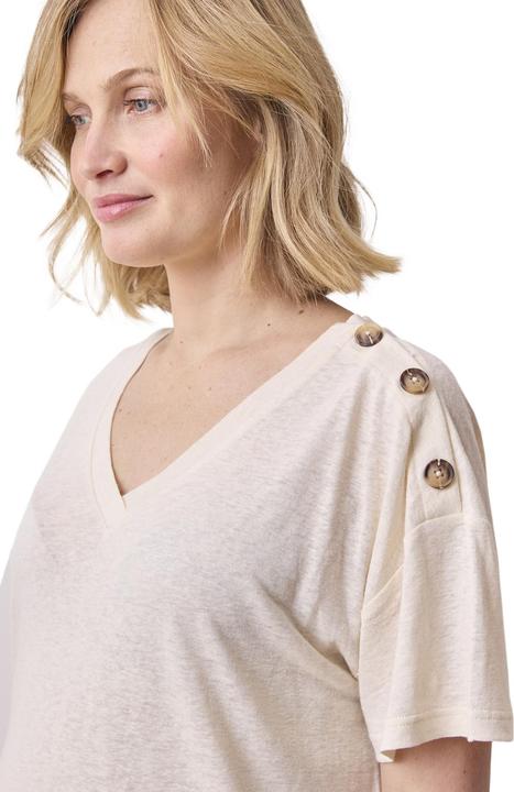 Produktbild Vertbaudet Umstands-Shirt mit V-Ausschnitt, Leinen/Viskose (36, 38)