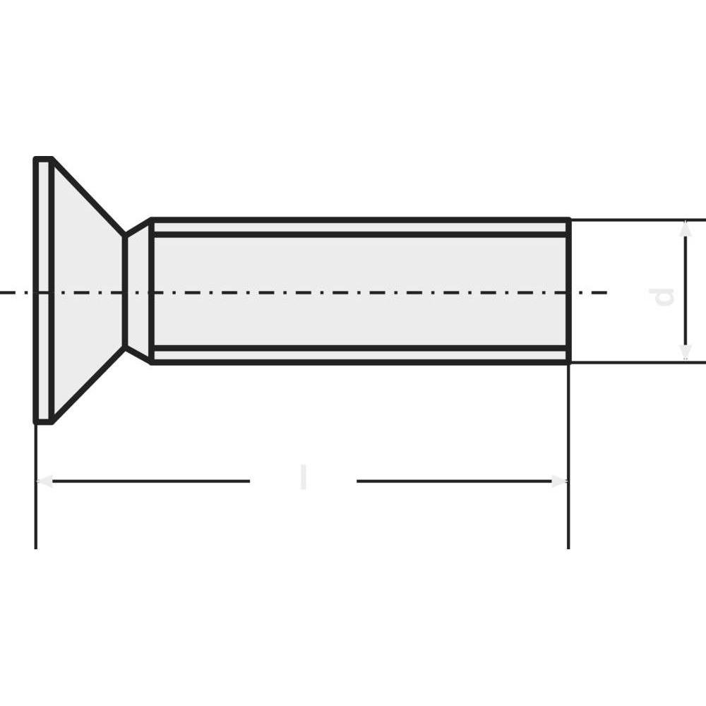 Toolcraft, Schrauben, Senkschrauben (100 Schrauben pro Stück)