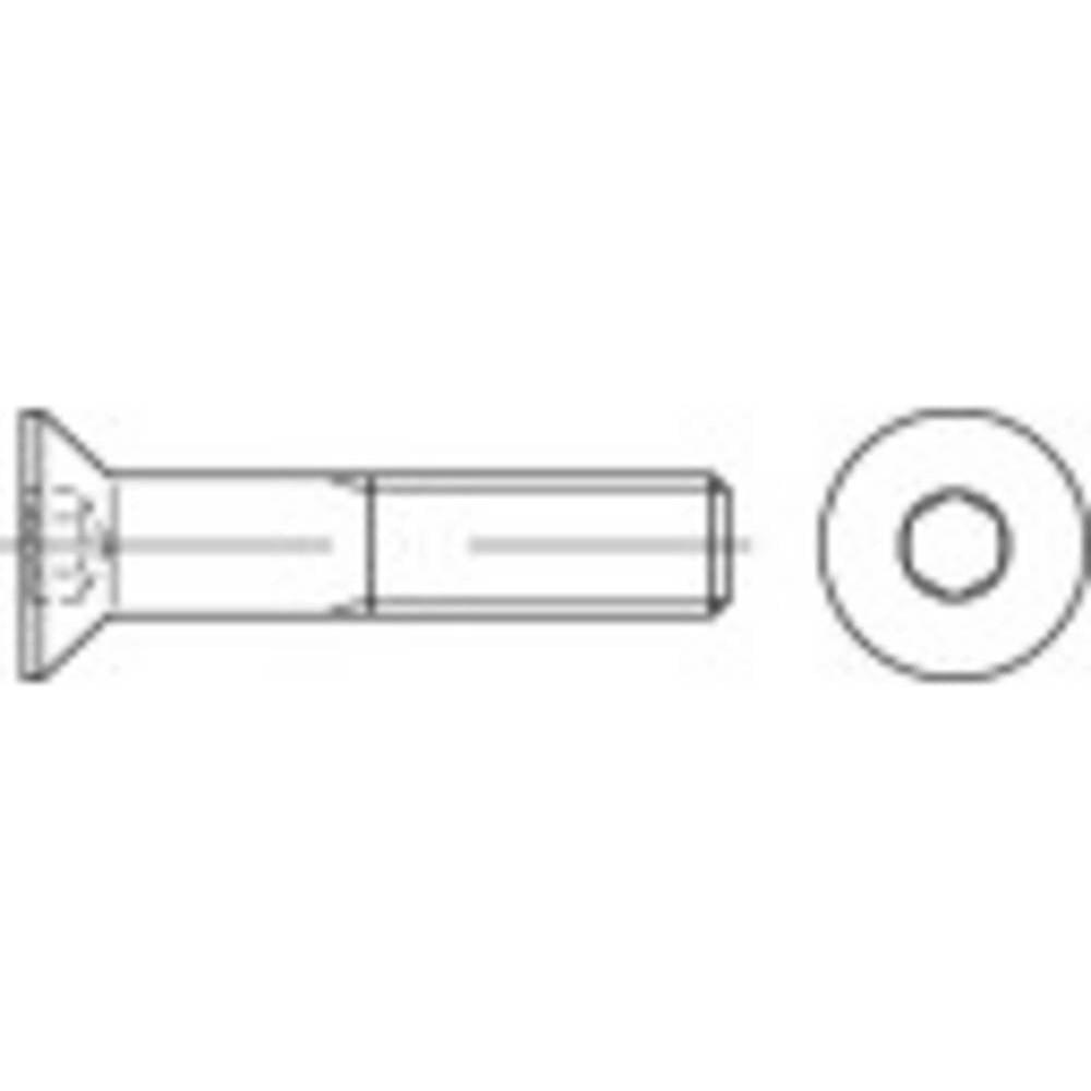 Toolcraft, Schrauben, Senkkopfschrauben mit Innensechskant (100 Schrauben pro Stück)