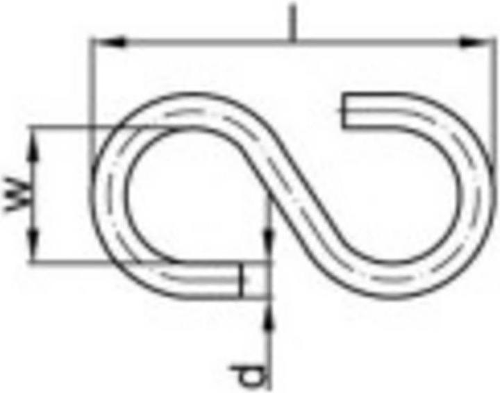 Produktbild Toolcraft S-Haken (100 Schrauben pro Stück)